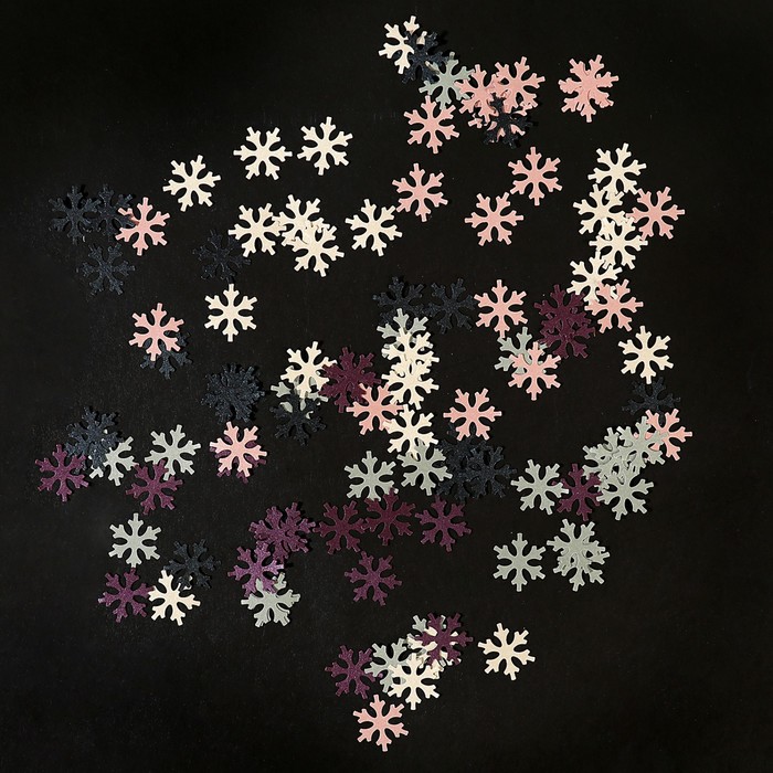 Дырокольные вырубки "Снежинки металлик-2" (набор 100 шт) 18 мм, МИКС