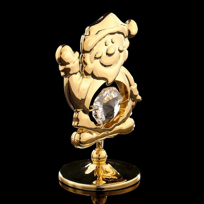 Сувенир «Дед Мороз», 3×4.5×6.5 см, с кристаллами Сваровски