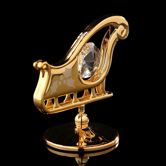 Сувенир «Сани», 3×5×5 см, с кристаллами Сваровски