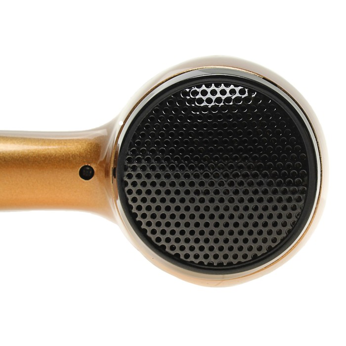 Фен для волос Luazon LGE-002, 2300Вт, 2 скорости, 3 температурных режима, чёрный с золотом