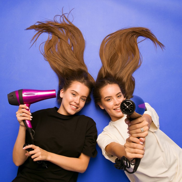 Фен для волос Luazon LGE-003, 2800Вт, 2 скорости, 3 температурных режима, розово-черный