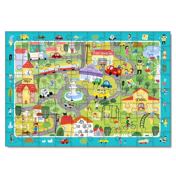 Пазл 80 эл. на внимательность "Жизнь городка" R300135