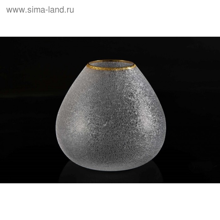 Стеклянные вазы  Сима-Ленд Ваза 18,5 см, с золотой отводкой