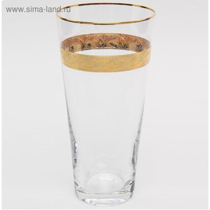 Стеклянные вазы Ваза 25 см, с золотым кольцом