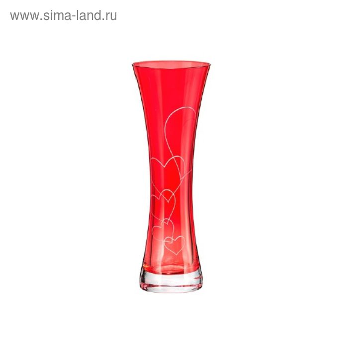 Стеклянные вазы Ваза 19, 5 см, красная
