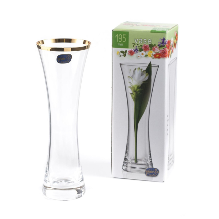 Ваза 19,5 см, золотая отводка