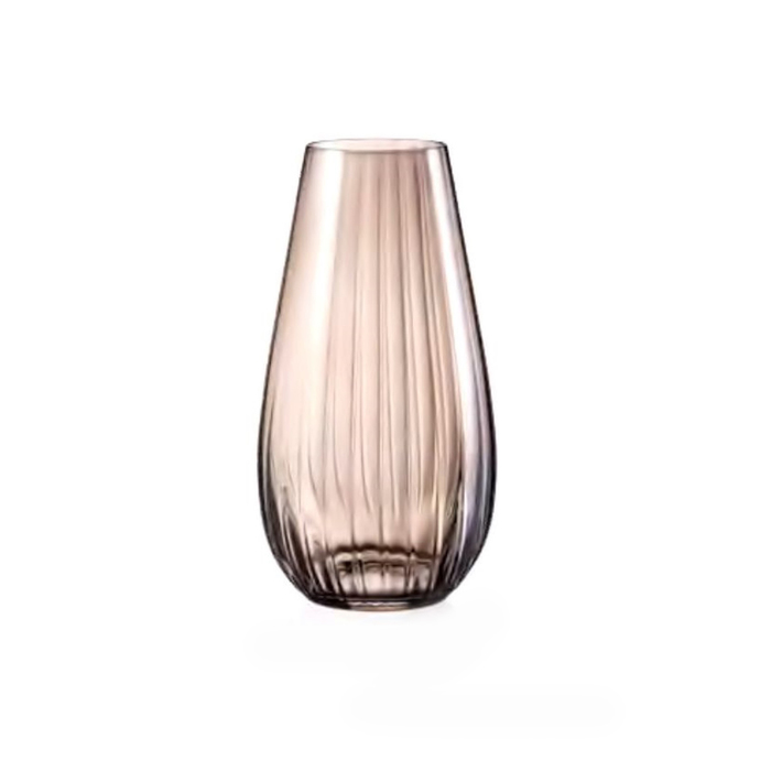 Ваза 24,5 см, дымчатая, оптика