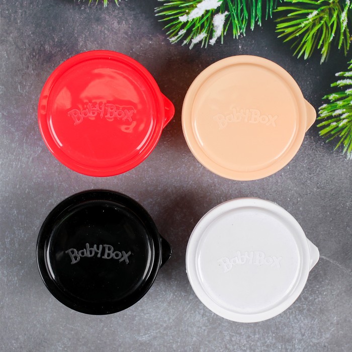 Набор для создания игрушки из массы для лепки "Снеговик", масса 4 банки по 10 г