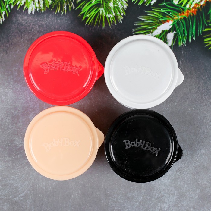 Набор для создания игрушки из массы для лепки "Санта клаус", масса 4 банки по 10 г