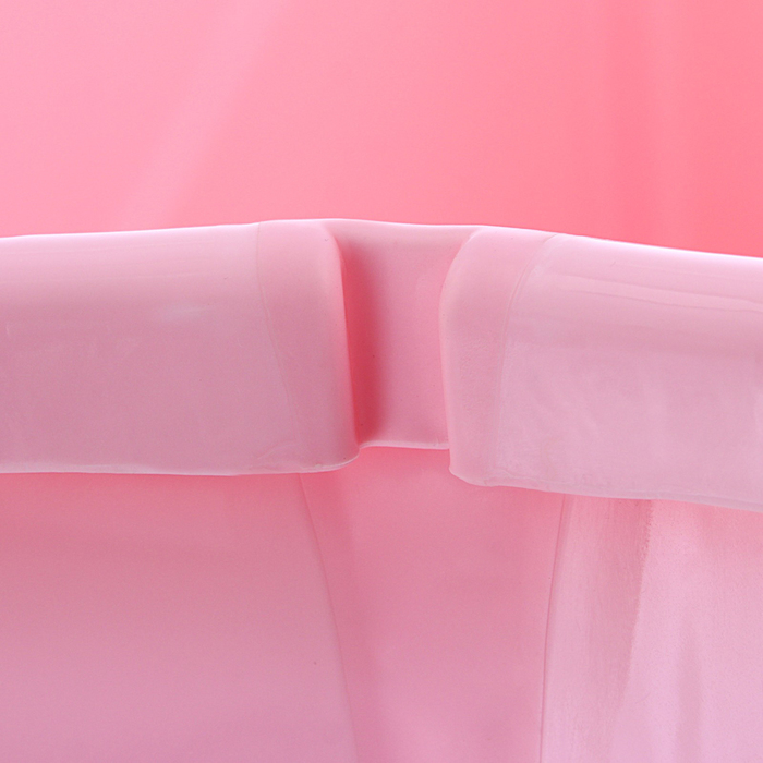 Ванночка детская складная, со сливом, цвет розовый