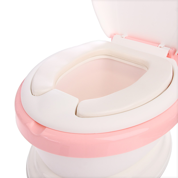 Горшок-унитаз детский, с мягким сиденьем, цвет розовый