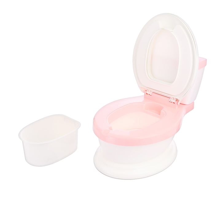 Горшок-унитаз детский, с мягким сиденьем, цвет розовый