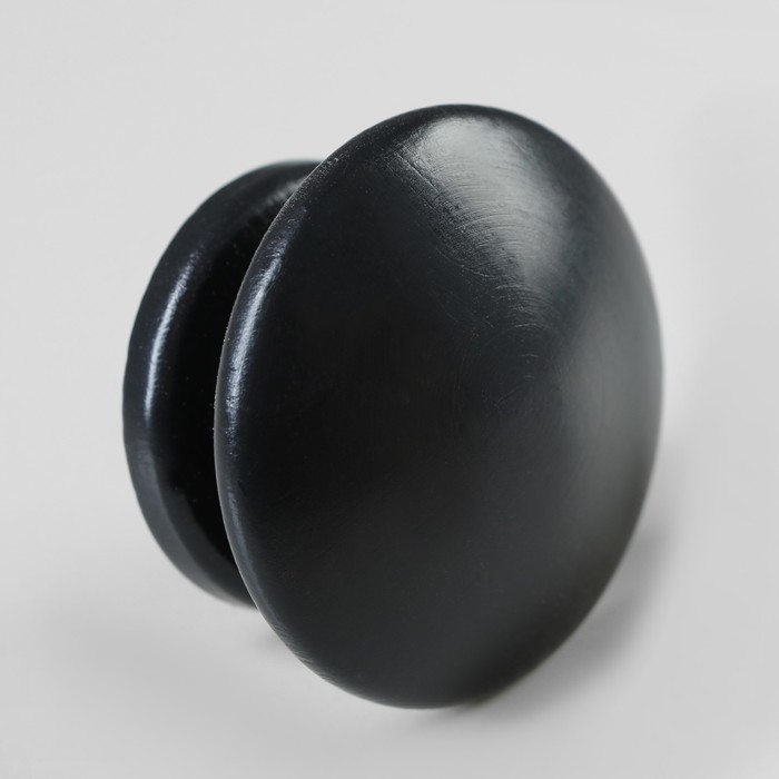 Ручка мебельная "Плоская", крашеная, цвет черный, d-57, L-35 мм