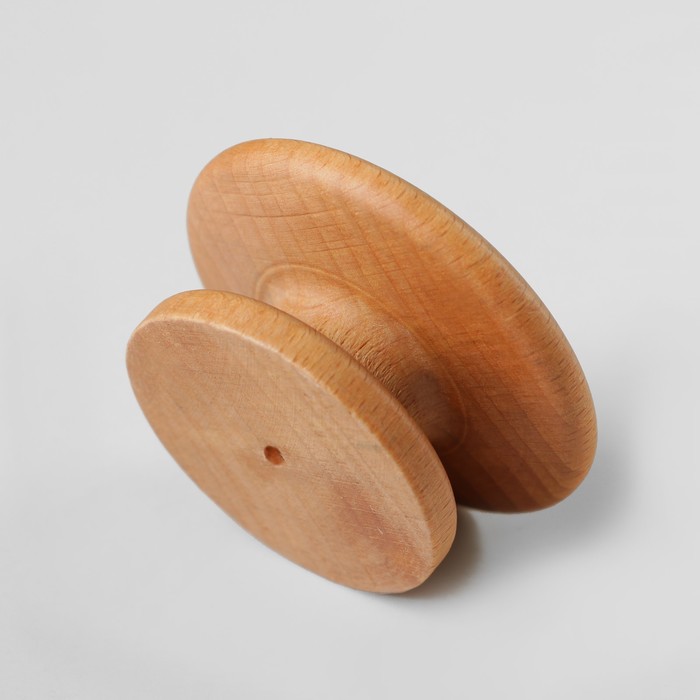 Ручка мебельная "Плоская", крашеная, цвет бук, d-57, L-35 мм