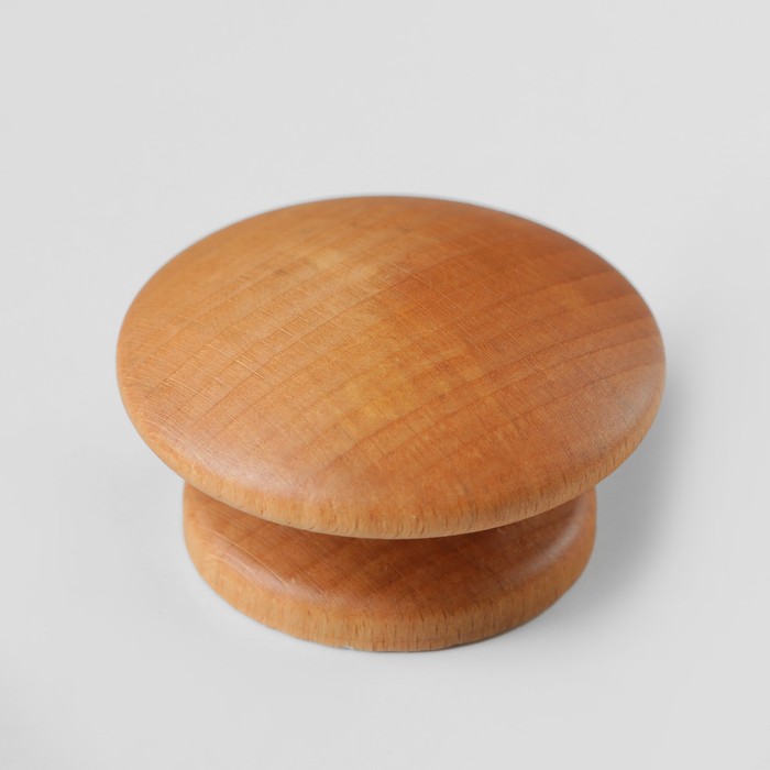 Ручка мебельная "Плоская", крашеная, цвет бук, d-57, L-35 мм