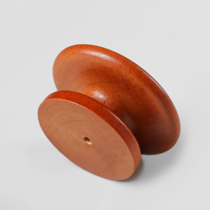 Ручка мебельная "Плоская", крашеная, цвет итальянский орех, d-57, L-35 мм