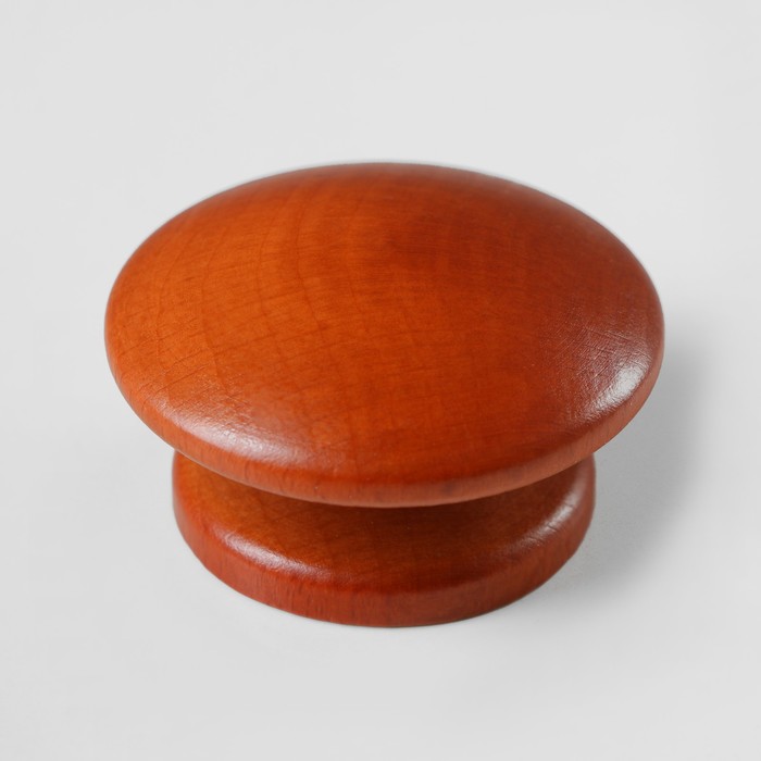 Ручка мебельная "Плоская", крашеная, цвет итальянский орех, d-57, L-35 мм