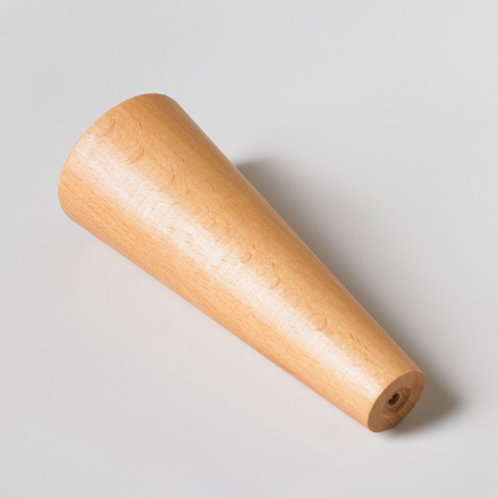 Ножка мебельная "Конусная", цвет бук, D-55x25 мм, H-140 мм