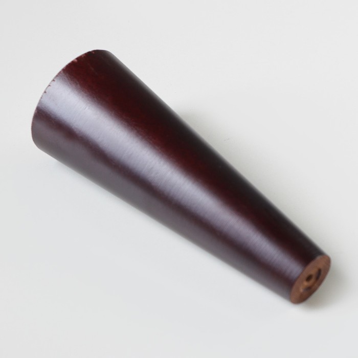 Ножка мебельная "Конусная", цвет темный орех, некрашеная, D-55x25 мм, H-140 мм