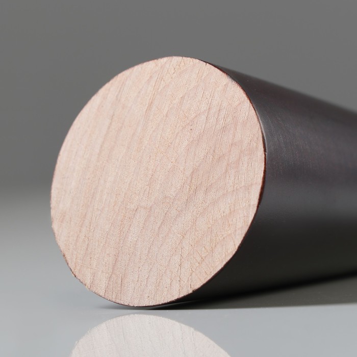 Ножка мебельная "Конусная",наклон 30°, цвет темный орех, D-55x25 мм, H-140 мм