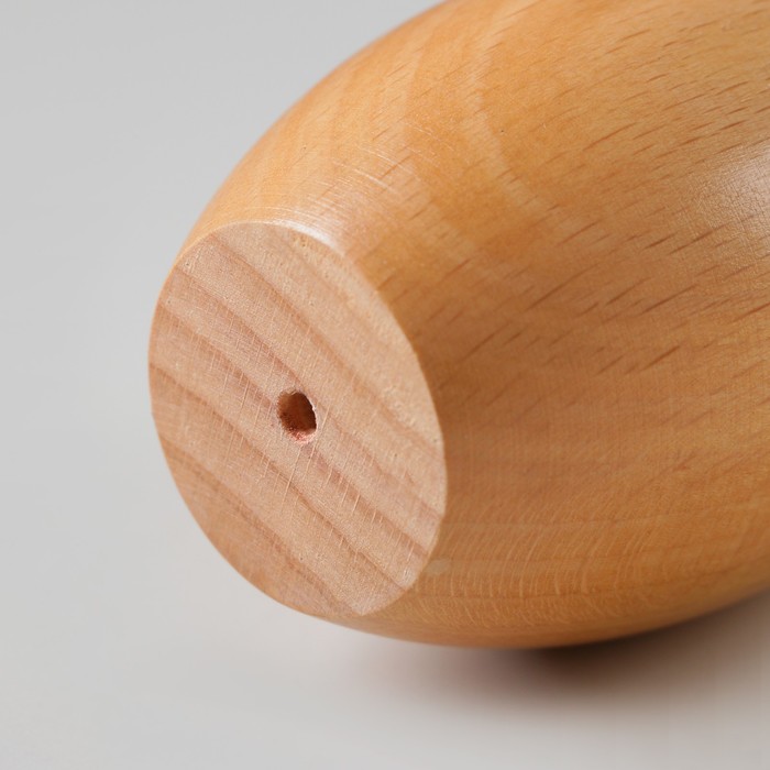 Ножка мебельная "Овальная", цвет бук, D-55 мм, H-80 мм
