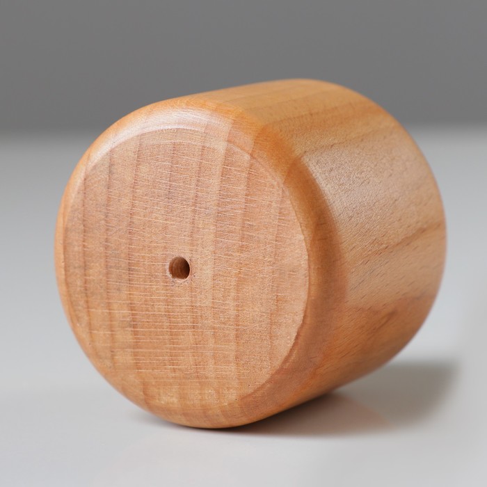 Ножка мебельная "Цилиндр", тип 2, цвет бук, D-56 мм, H-45 мм