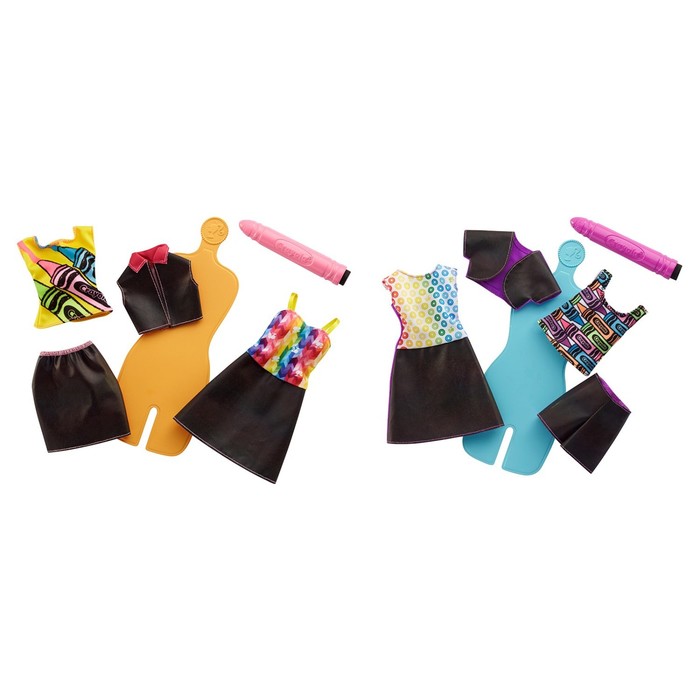 Кукла «Одежда-раскраска» для куклы Barbie с маркером и манекеном, МИКС