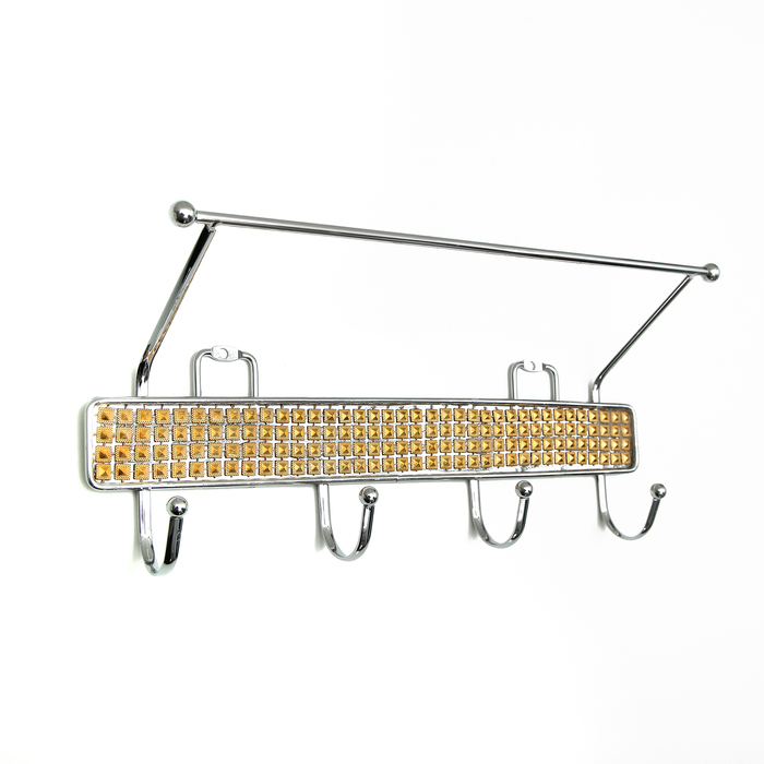 Вешалка на 4 крючка, держатель для полотенец 33х16х6 см "Ромбики" 2813046