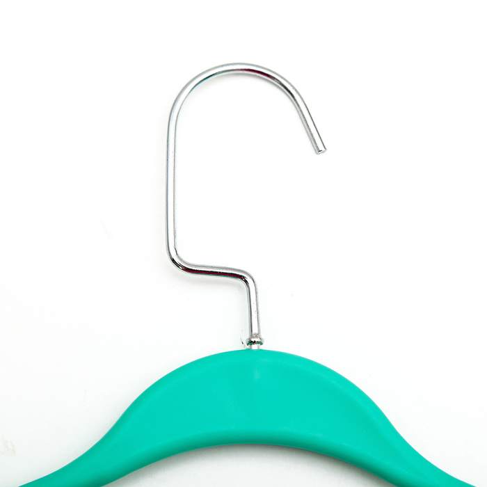 Вешалка-плечики 42х20х3,5 см гладкие, цвет зелёный