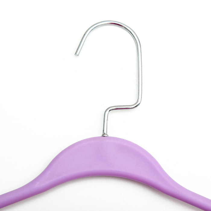 Вешалка-плечики 42х20х3,5 см гладкие, цвет сиреневый