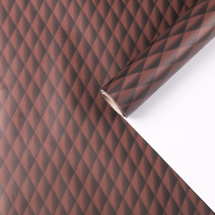 Бумага для декорирования, "Наппа", брауни, 0,7 х 10 м