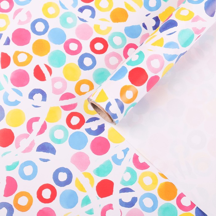 Бумага для декорирования, "Конфетти", 0,7 х 10 м