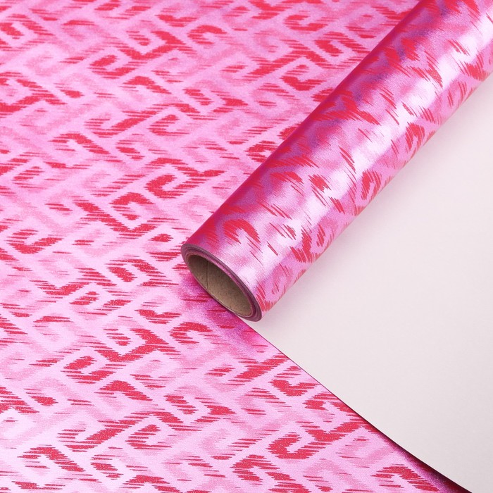 Бумага для декорирования "Тёмная орхидея", металлизированная, 0,7 х 10 м