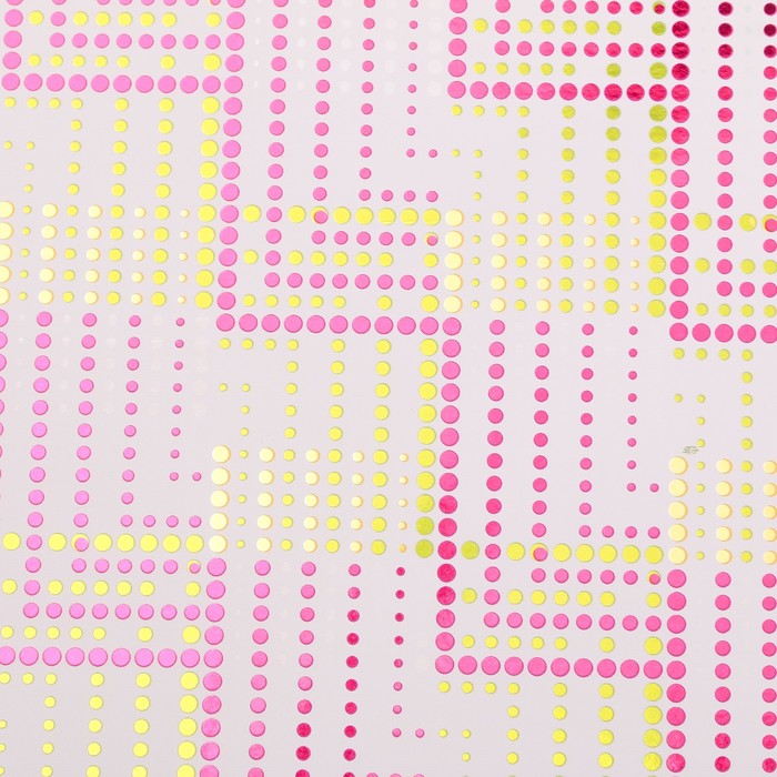 Бумага для декорирования "Калейдоскоп", металлизированная, белый, 0,7 х 10 м