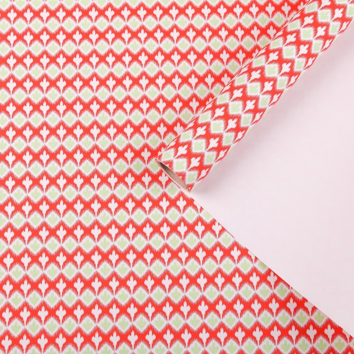 Бумага для декорирования крафт "Эдем", красный 0,7 х 10 м