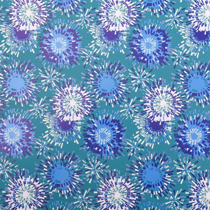 Бумага для декорирования крафт "Фейерверк", синий, 0,7 х 10 м