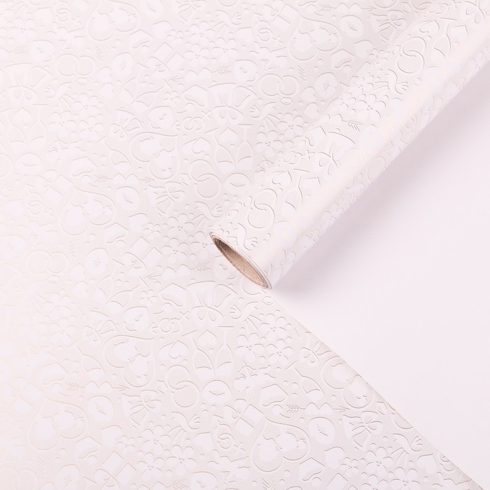 Бумага для декорирования, "Свадьба", молочно-серый, 0,7 х 10 м