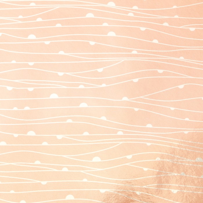 Бумага для декорирования, "Зимний сон", металлизированная, бронзовый, 0,7 х 10 м