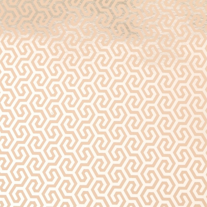 Бумага для декорирования, "Зимний узор", металлизированная, золотой, 0,7 х 10 м