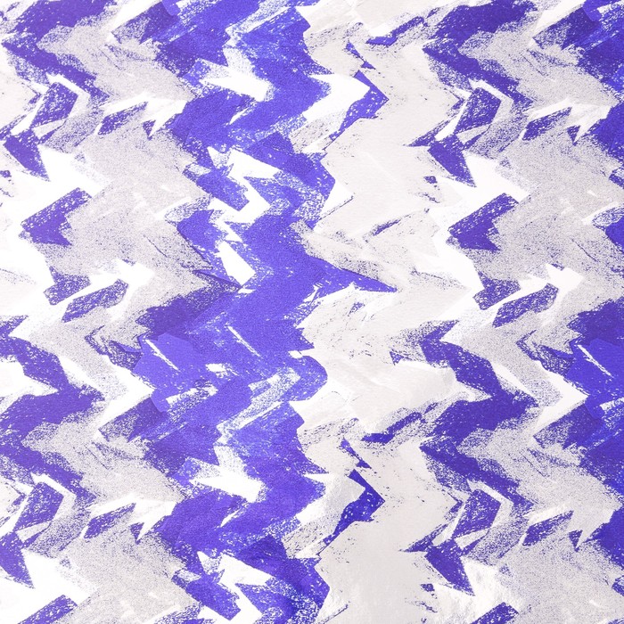 Бумага для декорирования, "Серпантин", металлизированная, синий, 0,7 х 10 м