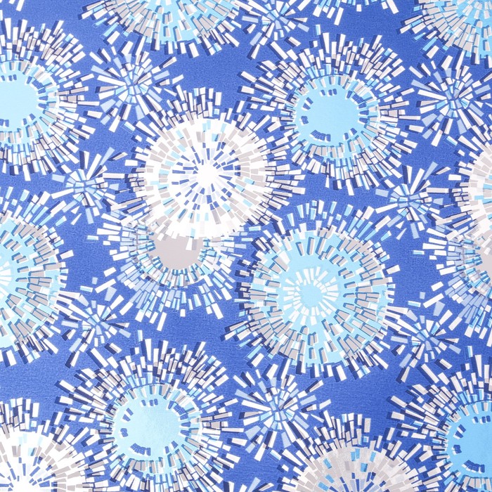 Бумага для декорирования, "Фейерверк", металлизированная, синий, 0,7 х 10 м