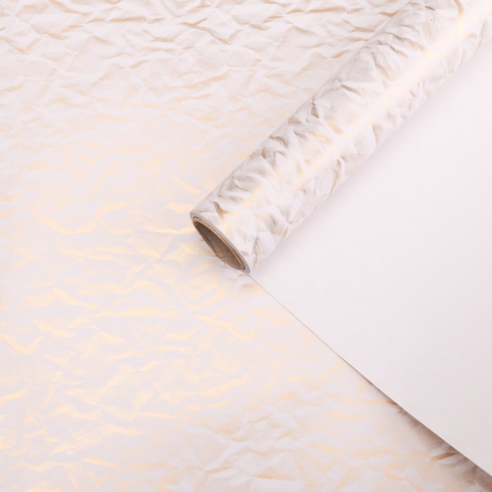 Бумага для декорирования, "Серебряно-золотой шум", 0,7 х 10 м