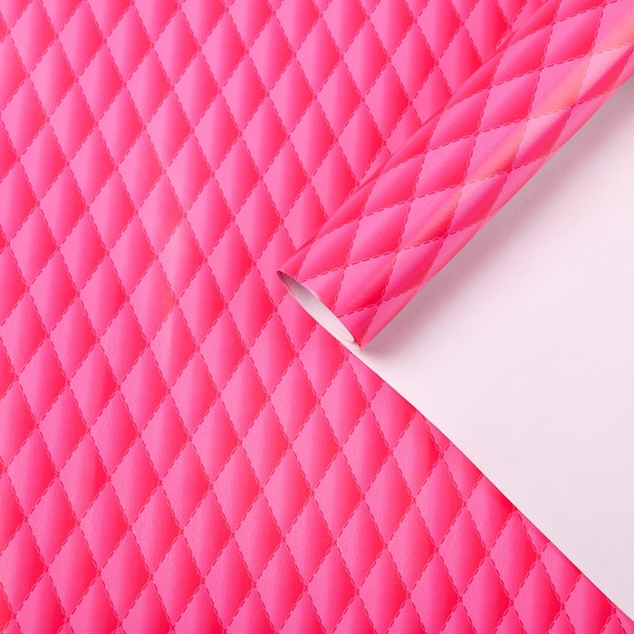 Бумага для декорирования "Наппа", фуксия, 0,7 х 2 м