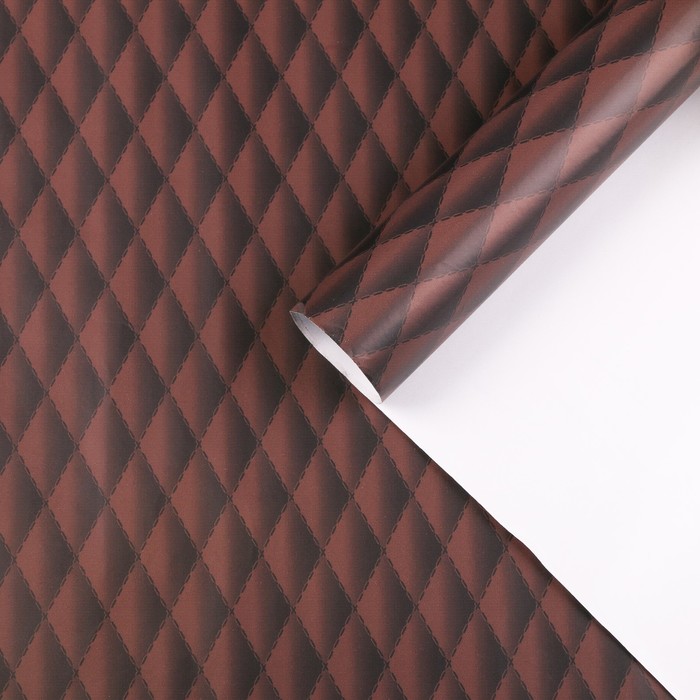 Бумага для декорирования "Наппа", тёмно-коричневый, 0,7 х 2 м