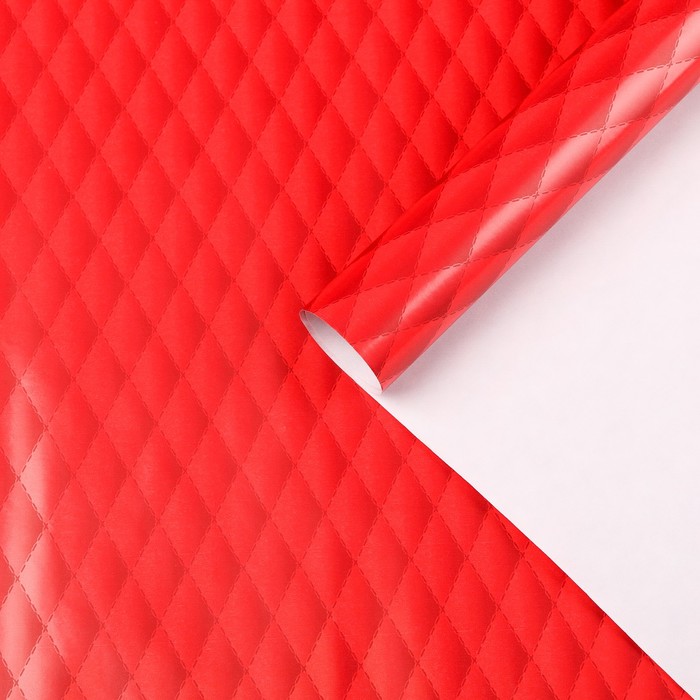 Бумага для декорирования "Наппа", красный, 0, 7 х 2 м