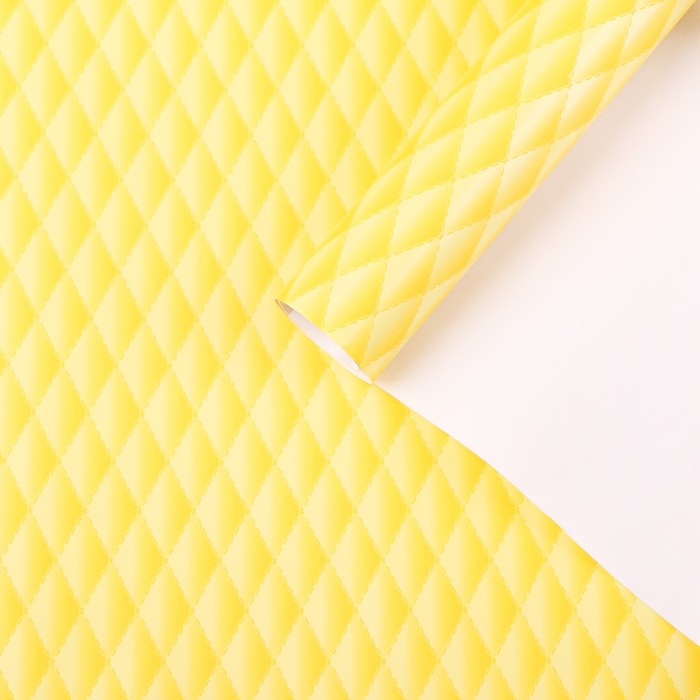 Бумага для декорирования "Наппа", жёлтый, 0,7 х 2 м