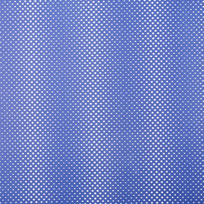 Бумага для декорирования "Горох", синий, 0,7 х 10 м