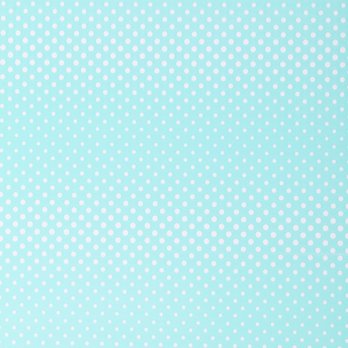 Бумага для декорирования "Горох", бирюзовый, 0,7 х 10 м
