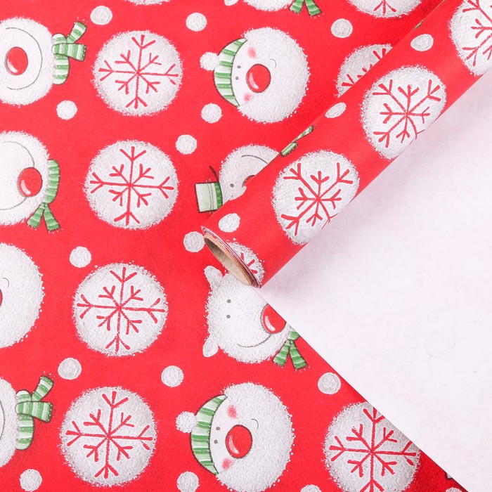 Бумага для декорирования, "Весёлые друзья", красная, 0,7 х 10 м