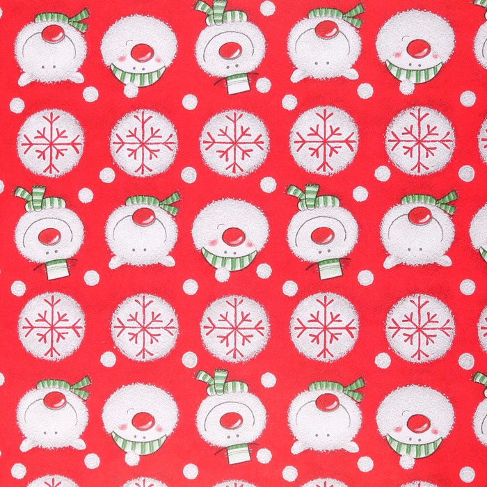 Бумага для декорирования, "Весёлые друзья", красная, 0,7 х 10 м